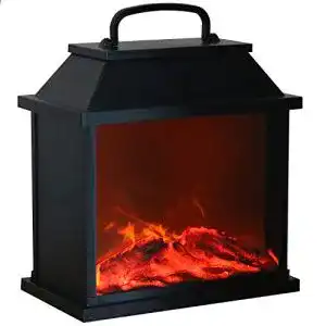 LED-Kamin Tronje LED Tisch-Kamin XXL schwarz 4h-Timer 6 LEDs
