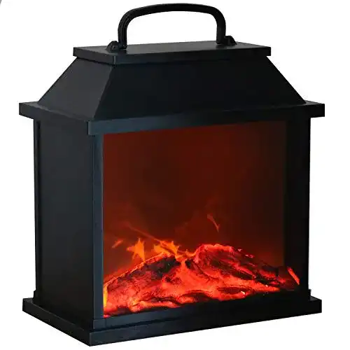 LED-Kamin Tronje LED Tisch-Kamin XXL schwarz 4h-Timer 6 LEDs