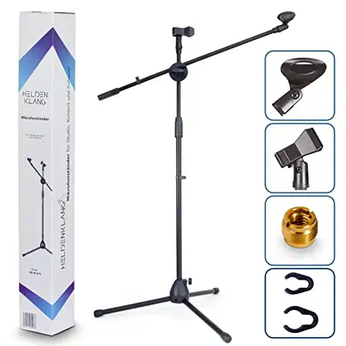 Mikrofonständer Heldenklang ® für 2 Mikrofonem und Adapter