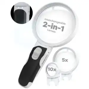 Leselupe iMagniphy Lupe mit LED-Beleuchtung mit Lichtern