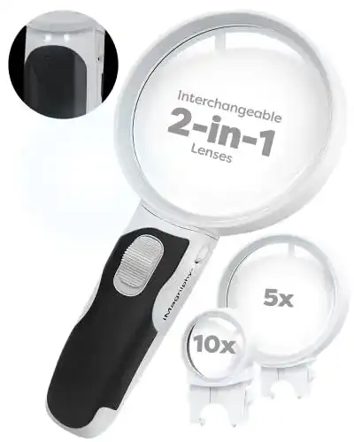 Leselupe iMagniphy Lupe mit LED-Beleuchtung mit Lichtern