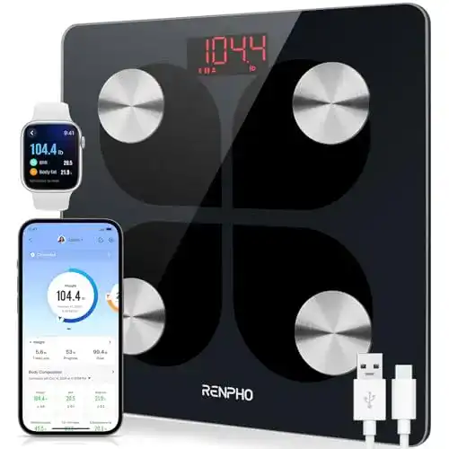 Renpho-Körperfettwaage RENPHO Körperfettwaage, Bluetooth