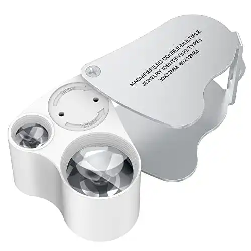 Juwelierlupe KIMILAR 30 X 60 X Juwelier Lupe LED beleuchtet
