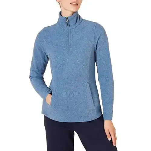 Fleecepullover Damen Amazon Essentials Damen Langärmelig