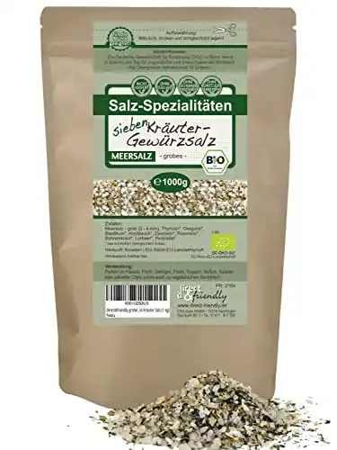 Kräutersalz direct&friendly grobes Meersalz 7 Bio Kräuter (1 kg)