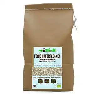Zarte Haferflocken müsli.de BIO Feine Haferflocken, 3kg