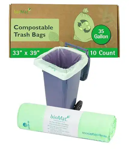 Kompostierbare Müllbeutel bioMat 120/140 Lt. ® 10 Stk.