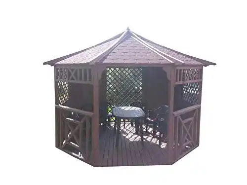 Pavillon Holz Stan-Wood GARTENLAUBE mit Holzdach