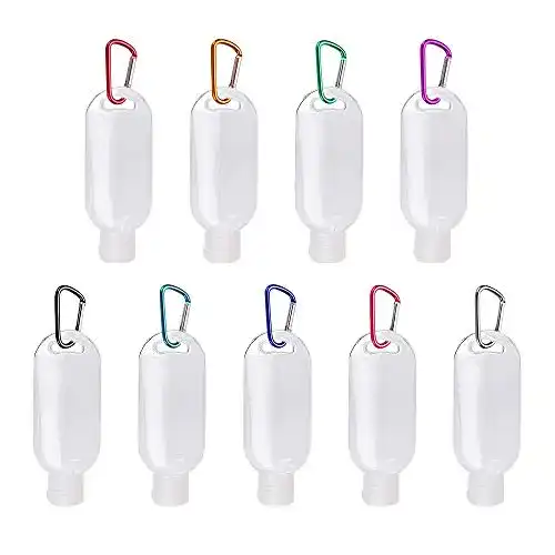 Reiseflaschen mit Karabiner Born Feel Tragbar 50ml 9 Stück