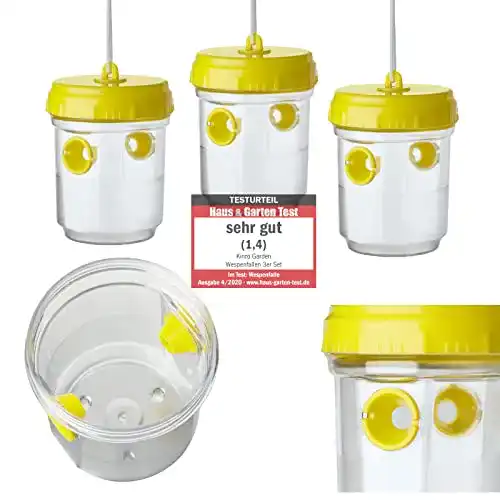 Wespenfalle Kinzo 3er Set, ø9x13cm, Wespen Abwehr