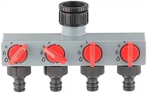 4-Wege-Verteiler Aqualin Regulierbarer 4 Wege Wasserverteiler