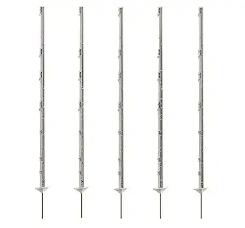 Weidezaunpfähle Growi, Kunststoff 156 cm weiß 40 Stück