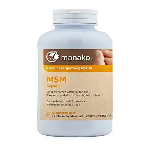 MSM-Pulver manako MSM Kapseln human, 300 Stück, Dose 210 g