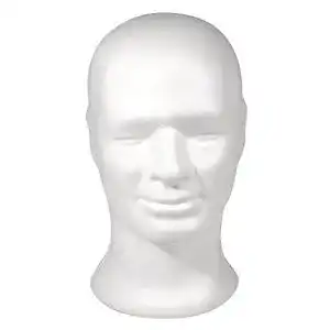 Styroporkopf Rayher Styropor-Kopf männlich, Größe: 30,5cm, Weiß