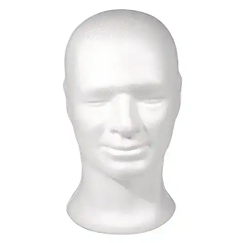 Styroporkopf Rayher Styropor-Kopf männlich, Größe: 30,5cm, Weiß