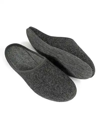 Filzpantoffeln Pantoffelmann Filzpantoffel Dunkelgrau 41