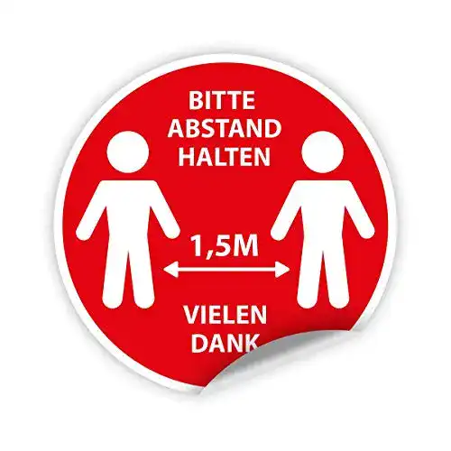 Abstand-halten-Aufkleber Kartenmachen.de 5x Aufkleber Sticker