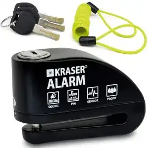 Motorradschloss mit Alarm KRASER 6Y Bremsscheibenschloss