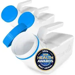 Urinflasche Tilcare für Männer, leuchtender Deckel (3er Pack)