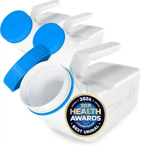 Urinflasche Tilcare für Männer, leuchtender Deckel (3er Pack)
