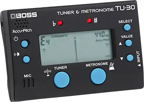 Gitarren-Stimmgerät BOSS TU-30 – Tuner & Metronom, Schwarz