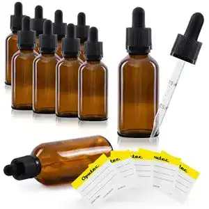 Apothekerflasche Oputec 10 x 50 ml mit Glaspipette