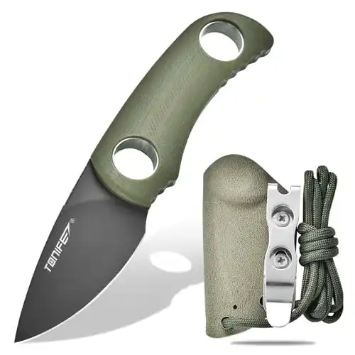 Taktisches Messer TONIFE Runer Feststehendes Neck Knife