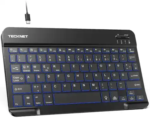 Bluetooth-Tastaturen TECKNET Bluetooth Tastatur, Ultra Dünn
