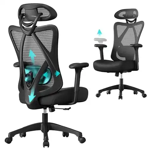 Songmics-Stuhl SONGMICS Bürostuhl, ergonomisch