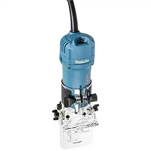 Einhandfräse Makita 3710 Affleureuse 6mm 530W, Schwarz, Blau