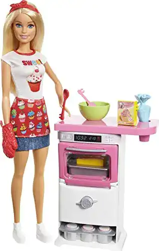 Barbie-Puppe Barbie FHP57 Puppe mit Backofen und Gebäck