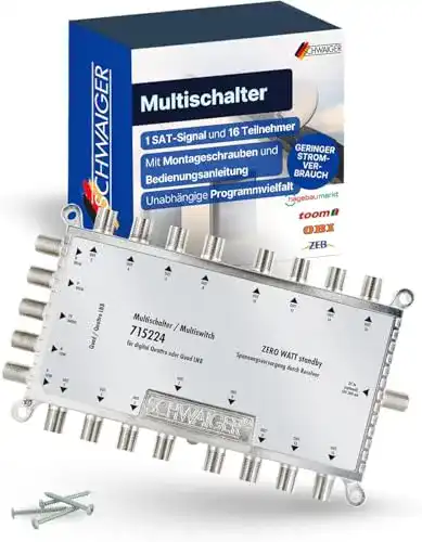 Schwaiger-Multischalter SCHWAIGER 5224 Multischalter 5 -> 16