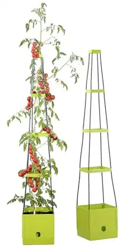Tomatentopf Royal Gardineer Tomatenturm: 2er-Set Pflanz-Türme