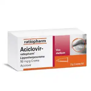 Herpes-Mittel Ratiopharm Aciclovir-Lippenherpescreme, 2 g