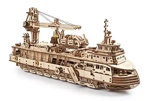 Ugears UGEARS 3D Puzzle Erwachsene Entdeckerschiff
