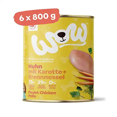 Wow-Hundefutter Wow Hundefutter nass Junior mit Huhn, 6x800g