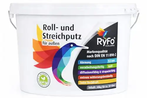 Rollputz RyFo Colors Roll- und Streichputz für außen 20kg