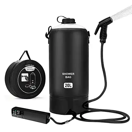 Campingdusche mit Pumpe Tadomoe, 20 Liter Solardusche