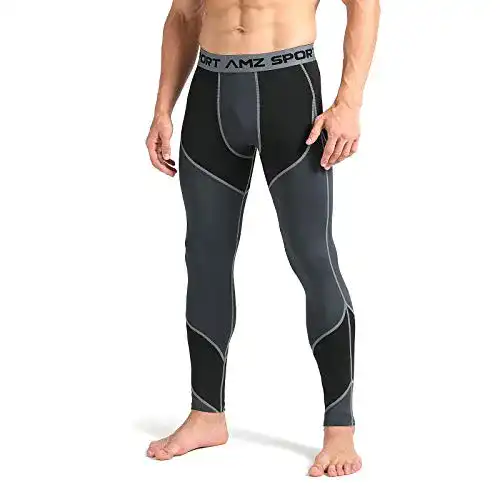 Thermo-Laufhose AMZSPORT Herren Kompressionshose Lange