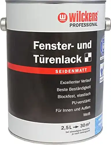 Fensterlack Wilckens Professional Fenster- & Türenlack 2,5 L. Weiß