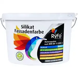 Silikatfarbe RyFo Colors Silikat Fassadenfarbe 12,5l, weiß