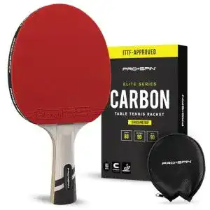 TischtennisschlÃ¤ger PRO SPIN Tischtennisschläger Carbon | 7-lagiges Schlägerblatt, Offensiv-Gummi