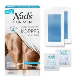 Kaltwachsstreifen Nad’s For Men, alle Hauttypen, 20 Wachsstreifen