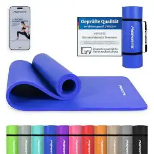 Yogamatte XL MSPORTS Gymnastikmatte Premium inkl. Tragegurt