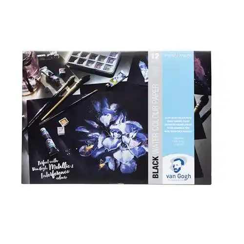 Aquarellpapier Van Gogh 94170002 Aquarell, A4, schwarz