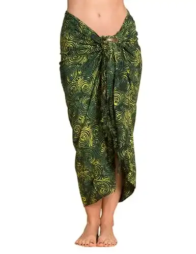 Sarong PANASIAM B004 dark green tones, L