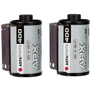 35mm-Film AgfaPhoto APX 400 135-36 Negativfim S/W im 2er Pack
