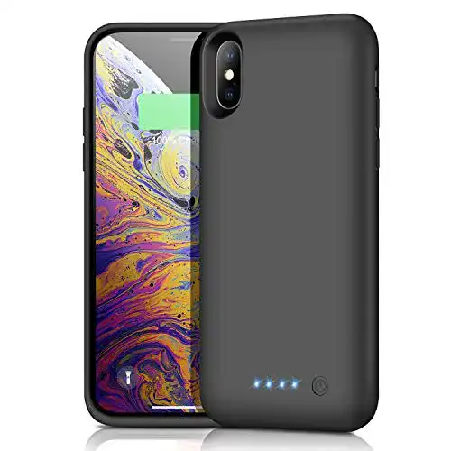iPhone-Xs-Hülle iPosible Akkuhülle 6500mAh, tragbar, Zusatzakku
