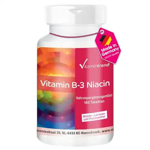 Vitamin B3 Vitamintrend Niacin 100mg, 180 Tabletten