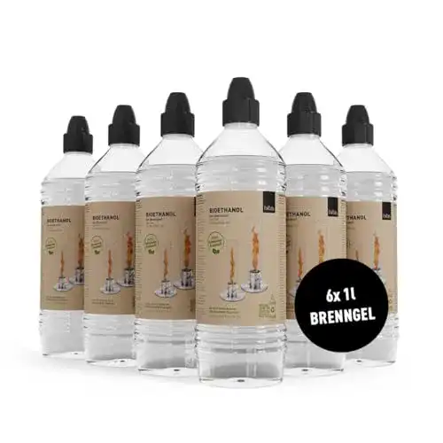 Bioethanol höfats – Spin Brenngel 6X Nachfüllflasche – Zubehör